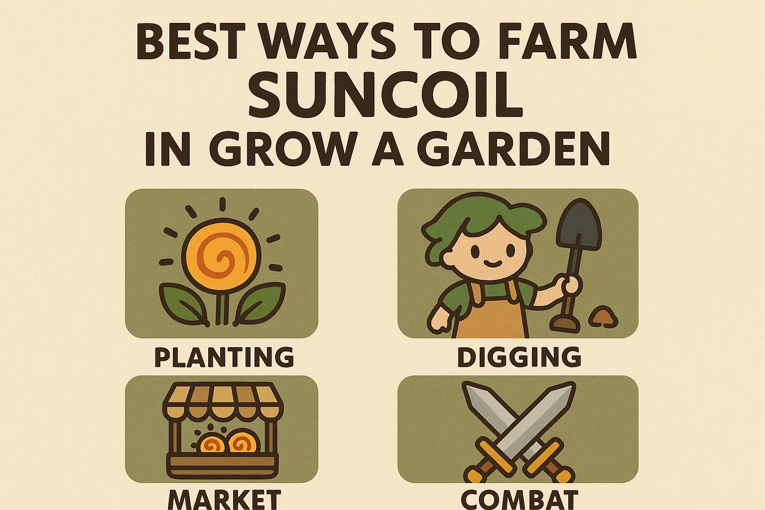 Best Ways to Farm Suncoil in Grow A Garden